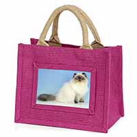 Himalayan Cat Little Girls Small Pink Jute Shopping Bag