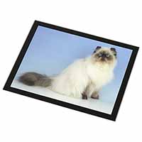 Himalayan Cat Black Rim High Quality Glass Placemat