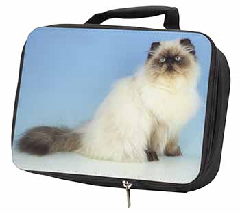 Himalayan Cat Black Insulated School Lunch Box/Picnic Bag