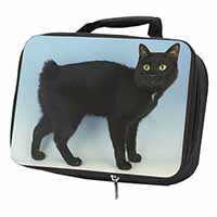 Cute Black Bobtail Cat Black Insulated School Lunch Box/Picnic Bag