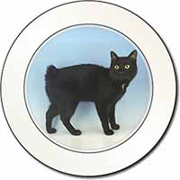 Cute Black Bobtail Cat Car or Van Permit Holder/Tax Disc Holder