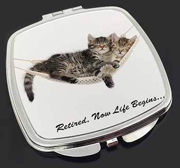 Cats in Hammock Retirement Gift Make-Up Compact Mirror