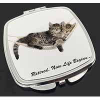 Cats in Hammock Retirement Gift Make-Up Compact Mirror