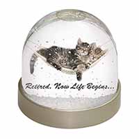 Cats in Hammock Retirement Gift Snow Globe Photo Waterball