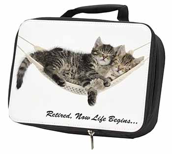 Cats in Hammock Retirement Gift Black Insulated School Lunch Box/Picnic Bag