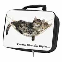 Cats in Hammock Retirement Gift Black Insulated School Lunch Box/Picnic Bag