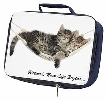 Cats in Hammock Retirement Gift Navy Insulated School Lunch Box/Picnic Bag