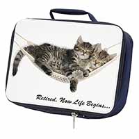Cats in Hammock Retirement Gift Navy Insulated School Lunch Box/Picnic Bag