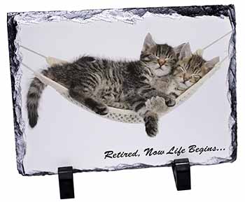 Cats in Hammock Retirement Gift, Stunning Photo Slate