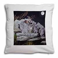 South American Chinchillas Soft White Velvet Feel Scatter Cushion