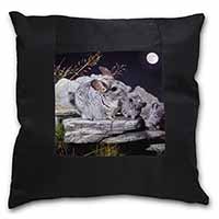 South American Chinchillas Black Satin Feel Scatter Cushion