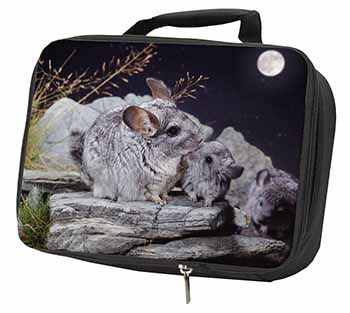 South American Chinchillas Black Insulated School Lunch Box/Picnic Bag