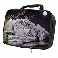 South American Chinchillas Black Insulated School Lunch Box/Picnic Bag