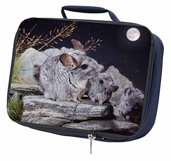 South American Chinchillas Navy Insulated School Lunch Box/Picnic Bag