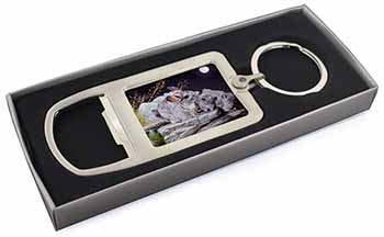 South American Chinchillas Chrome Metal Bottle Opener Keyring in Box