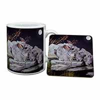 South American Chinchillas Mug and Coaster Set