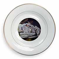 South American Chinchillas Gold Rim Plate Printed Full Colour in Gift Box