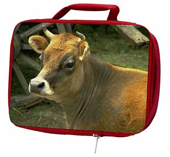 Red Cow Insulated Red School Lunch Box/Picnic Bag