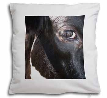 Pretty Fresian Cow Face Soft White Velvet Feel Scatter Cushion