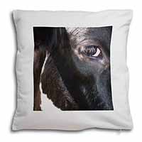 Pretty Fresian Cow Face Soft White Velvet Feel Scatter Cushion