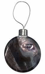 Pretty Fresian Cow Face Christmas Bauble