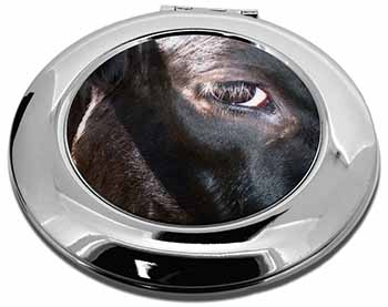 Pretty Fresian Cow Face Make-Up Round Compact Mirror