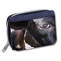 Pretty Fresian Cow Face Unisex Denim Purse Wallet