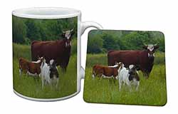 Cow with Calf Mug and Coaster Set