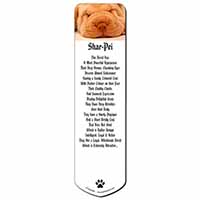 Cute Shar-Pei Puppy Dog Bookmark, Book mark, Printed full colour