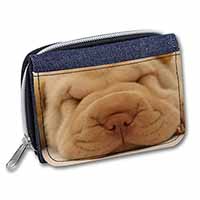 Cute Shar-Pei Puppy Dog Unisex Denim Purse Wallet