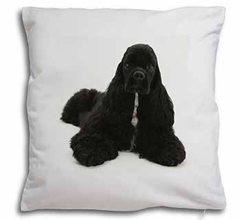 American Cocker Spaniel Dog Soft White Velvet Feel Scatter Cushion