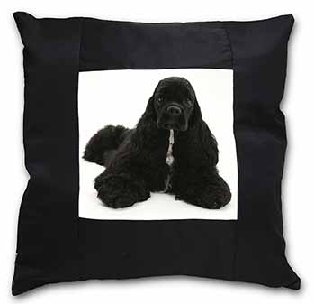 American Cocker Spaniel Dog Black Satin Feel Scatter Cushion