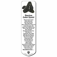 American Cocker Spaniel Dog Bookmark, Book mark, Printed full colour