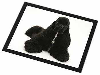 American Cocker Spaniel Dog Black Rim High Quality Glass Placemat