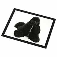 American Cocker Spaniel Dog Black Rim High Quality Glass Placemat