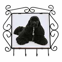 American Cocker Spaniel Dog Wrought Iron Key Holder Hooks