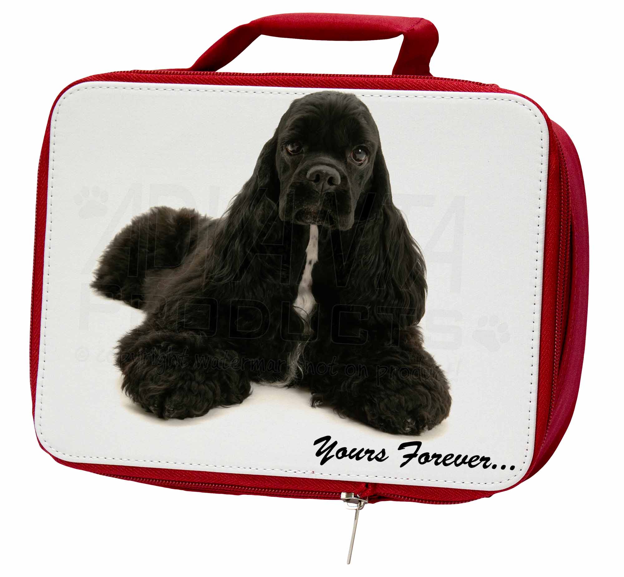 American Cocker Spaniel 'Yours Forever' Insulated Red School Lunch B, AD-ACS2LBR American School Cocker Spaniel 'Yours Forever' Insulated Red School American Lunch B, AD-ACS2LBR ab743c