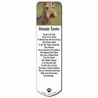 Airedale Terrier Dog Bookmark, Book mark, Printed full colour