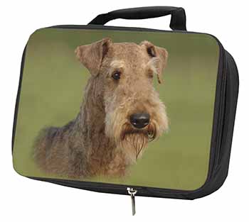 Airedale Terrier Dog Black Insulated School Lunch Box/Picnic Bag