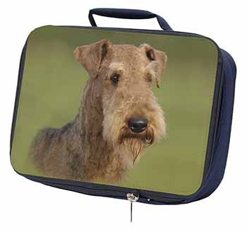 Airedale Terrier Dog Navy Insulated School Lunch Box/Picnic Bag