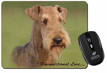 Airedale Terrier with Love Computer Mouse Mat