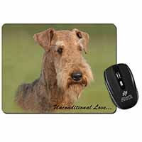 Airedale Terrier with Love Computer Mouse Mat
