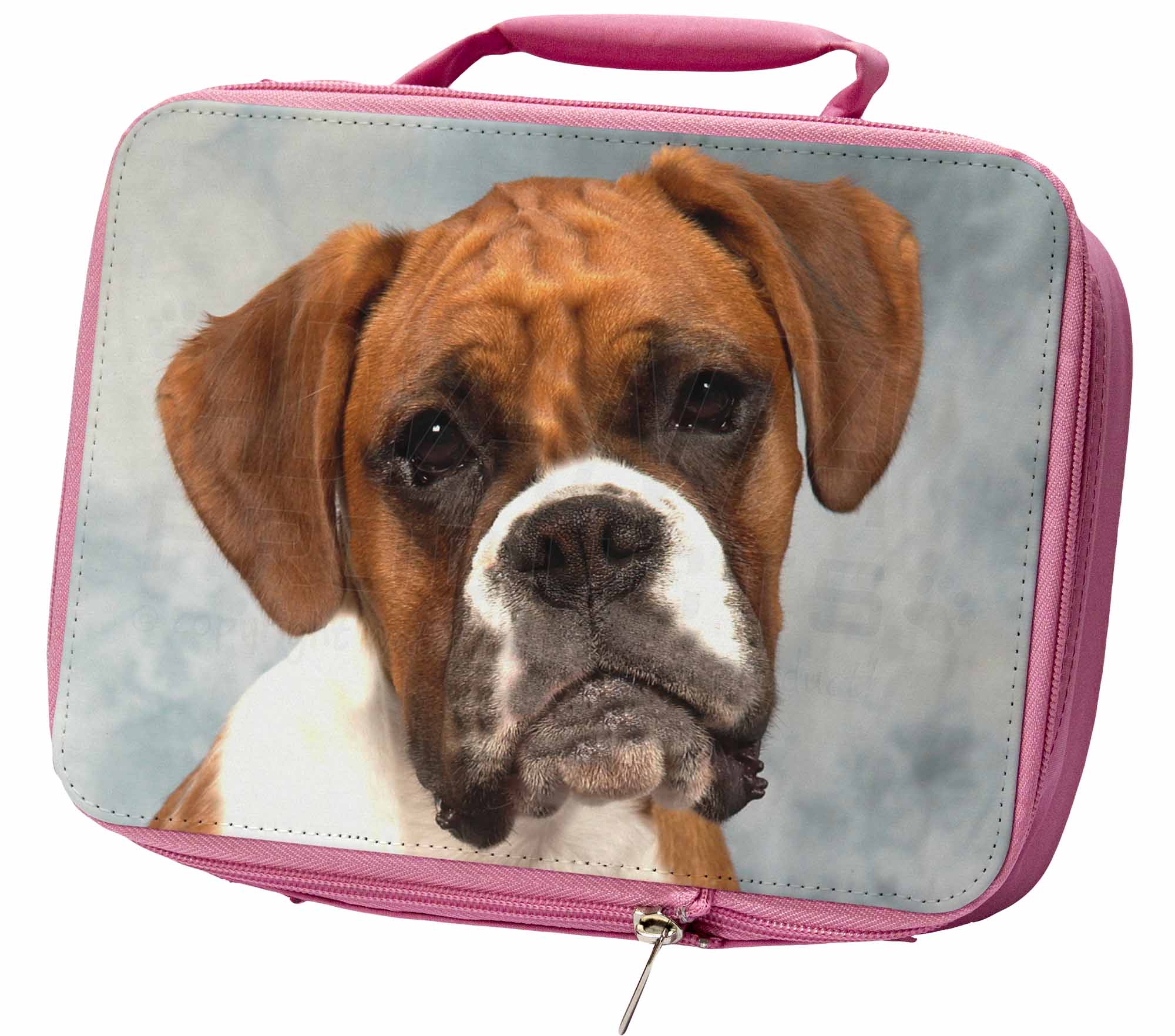 Boxer Dog Puppy Insulated Pink School Lunch Box Bag AD-B40LBP 