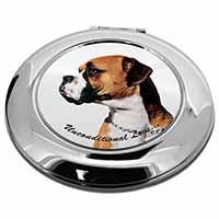 Boxer Dog With Love Make-Up Round Compact Mirror