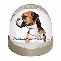 Boxer Dog With Love Snow Globe Photo Waterball