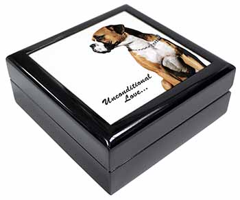Boxer Dog With Love Keepsake/Jewellery Box