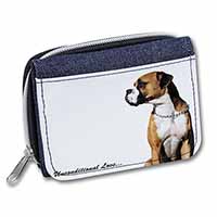 Boxer Dog With Love Unisex Denim Purse Wallet