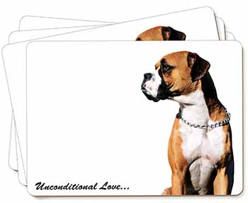 Boxer Dog With Love Picture Placemats in Gift Box