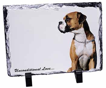 Boxer Dog With Love, Stunning Photo Slate