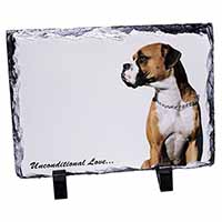 Boxer Dog With Love, Stunning Photo Slate Printed Full Colour - Advanta Group®